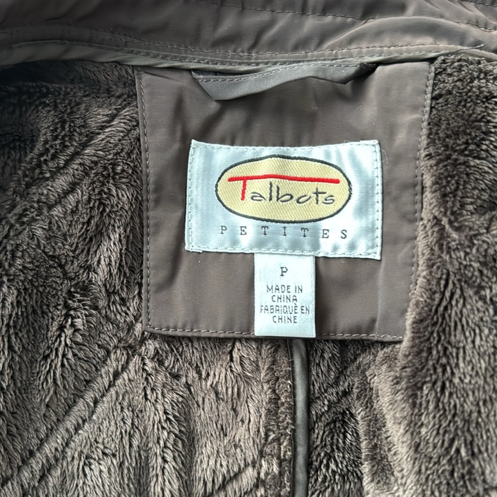 Talbots Snap Button Fur Lined Quilted Utility Lig… - image 8
